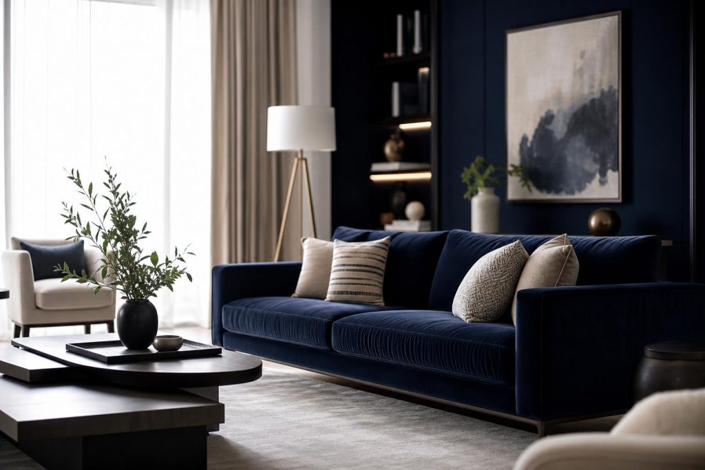 découvrez comment utiliser le bleu foncé pour sublimer votre décoration intérieure et créer une ambiance élégante et apaisante dans votre maison.