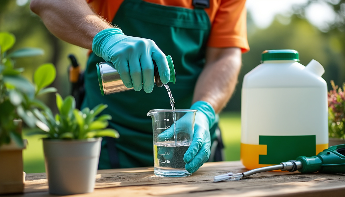 découvrez le dosage efficace du glyphosate 480 pour 5 litres d'eau afin d'obtenir une désinfection optimale tout en respectant les consignes de sécurité.